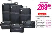 Monarch 75cm Trolley Bag-Black Each