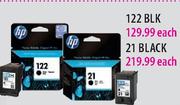HP Cartridge(21 BlaCK) Each		