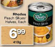 Rhodes Peach Slices/Halves-410Gm Each