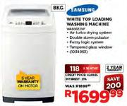 Samsung White Top Loading Washing Machine-8kg(WA80G5DIP)