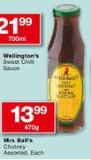 Mrs Ball's Chutney Assorted-470g Each
