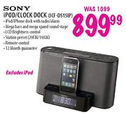 Sony iPod/Clock Dock(ICF-DS151P)