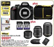 Nikon D3200 DSLR Triple Lens Bundle