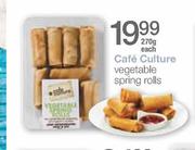 Cafe Culture Vegetable Spring Rolls-270g Each