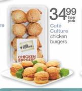 Cafe Culture Chicken Burgers-8 Per Pack