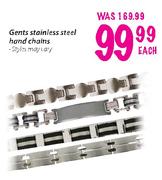 Gents Stainless Steel Hand Chains Each