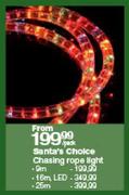 Santa's Choice Chasing Rope LED Light-16m Per Pack