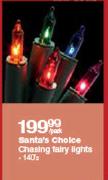 Santa's Choice Chasing Fairy Lights-140's Per Pack