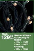 Santa's Choice Outdoor Lights Static-120's Per Pack