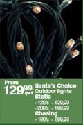 Santa's Choice Outdoor Lights Static-200's Per Pack