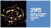 Battery-Operated Mini LED Lights Assorted-20's Per Pack