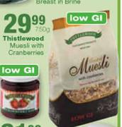 Thistlewood Muesli With Cranberries-750g