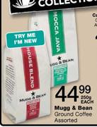 Mugg & Bean Ground Coffee-250gm Each