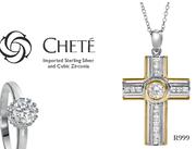 Chete Imported Sterling Silver & Cubic Zirconia Pendant