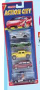 Action City 5 Car Pack-Per Pack