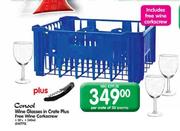 Consol Wine Glasses In Crate Plus Free Wine Corkscrew-30's x 240ml