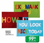 Romatuft Words Rug-60x100cm Each