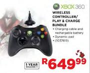 XBOX 360 Wireless Controller / Play & Charge Bundle