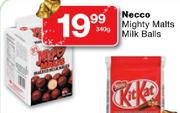 Necco Mighty Malts Milk Balls - 340gm
