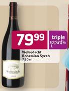 Welbedacht Bohemian Syrah-750ml