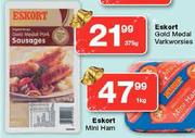 Eskort Gold Medal Varkworsies-375g