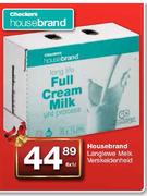 Housebrand Long Life Full Cream Milk-6x1Ltr