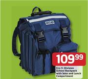 Eco 5-Division School Backpack With Jiuce & Lunch Compartment