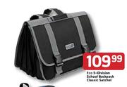 Eco 5-Division School Backpack Classic Satchel