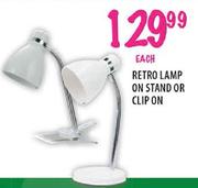 Retro Lamp On Stand Or Clip On-Each