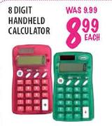 8 Digit Handheld Calculator-Each