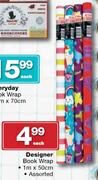 Designer Book Wrap-1m x 50cm Each
