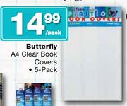 Butterfly A4 Clear Book Covers-5 Pack