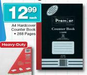 A4 288 Pages Hardcover Counter Book-Each