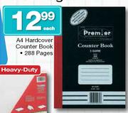 A4 Hardcover Counter Book 288 Pages
