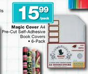 Magic Cover A4 Pre-Cut Self-Adhesive Book Covers-6 Pack
