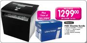Fellowes P48C Shredder Bundle-Per Bundle + 1 Box of Copy Paper 