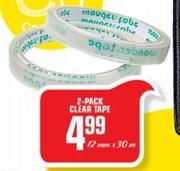 2-Pack Clear Tape-12mmx30m