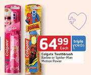 Colgate Toothbrush Barbie Or Spider-Man Motion Power Each