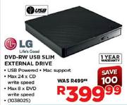 LG DVD-RW USB Slim External Drive