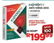 Kaspersky Anti-Virus 2013 (1 User)