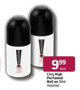 Coty High Perfumed Roll On-50ml Each