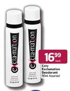 Coty Exclamation Deodoran-90ml Each