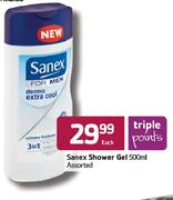 Sanex Shower Gel Assorted-500ml Each