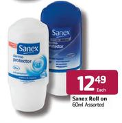 Sanex Roll On Assorted-60ml Each