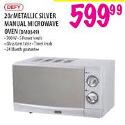 Defy Metallic Silver Manual Microwave Oven-20L