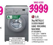 LG Metallic Silver Front Load Washing Machine (F1292QDP5)-7kg
