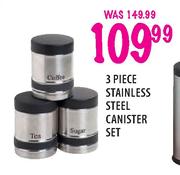 3 Piece Stainless Steel Canister Set