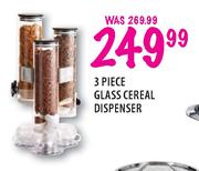 3 Piece Glass Cereal Dispenser