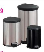 Mainstays Stainless Steel Or Black Metal Bins-5L Each