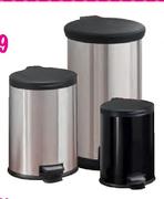Mainstays Stainless Steel Or Black Metal Bins-30L Each